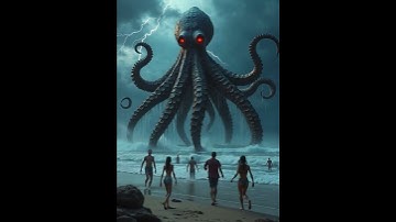 Giant Octopus Attack! Scary Sea Monster in Ocean – People Panic & Run | AI Horror Animation #shorts