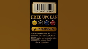 free upc barcode for amazon Blinkit and instamart Walmart. worldwide accepted. #upccode #upc #ean
