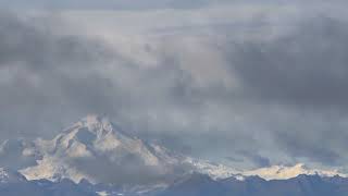 [10 Hours] Clouds over Snow Covered Mountains - Video & Audio [1080HD] SlowTV