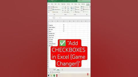 ✅ How to Add Checkboxes in Excel: Interactive Lists & Forms Made Easy! #Shorts #excel #exceltips