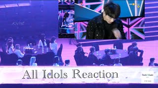 All Idols Reaction to (BTS) SMA 2019 (Fake Love   VCR   IDOL   DAESANG   Encore Stage)