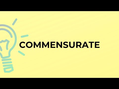 Video: Qual è la definizione di commensuration?