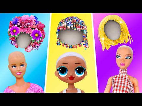 12 Ý Tưởng Làm Tóc Cho Búp Bê Barbie Và Búp Bê LOL Surprise