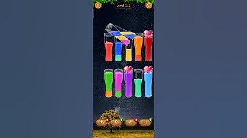 215 level Water sort - color sort game #gameshorts #watercolor #asmr #gameplay #shorts #play