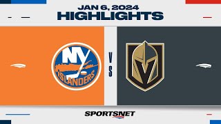 NHL Highlights | Islanders vs. Golden Knights - January 6, 2024