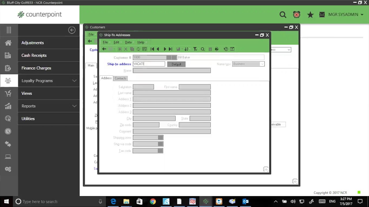 How to Add Multiple Addresses to Customers in NCR Counterpoint 8.5.3 ...