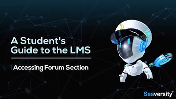 Seaversity eLearning - Accessing Forum Section