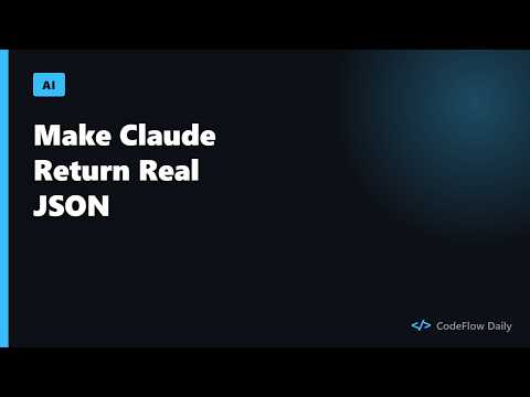 Claude API Structured Output: JSON Extraction Explained | Developer Domain 1