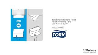 Tork Singlefold Hand Towel Advanced White 2Ply 290163 15 x 250 290163