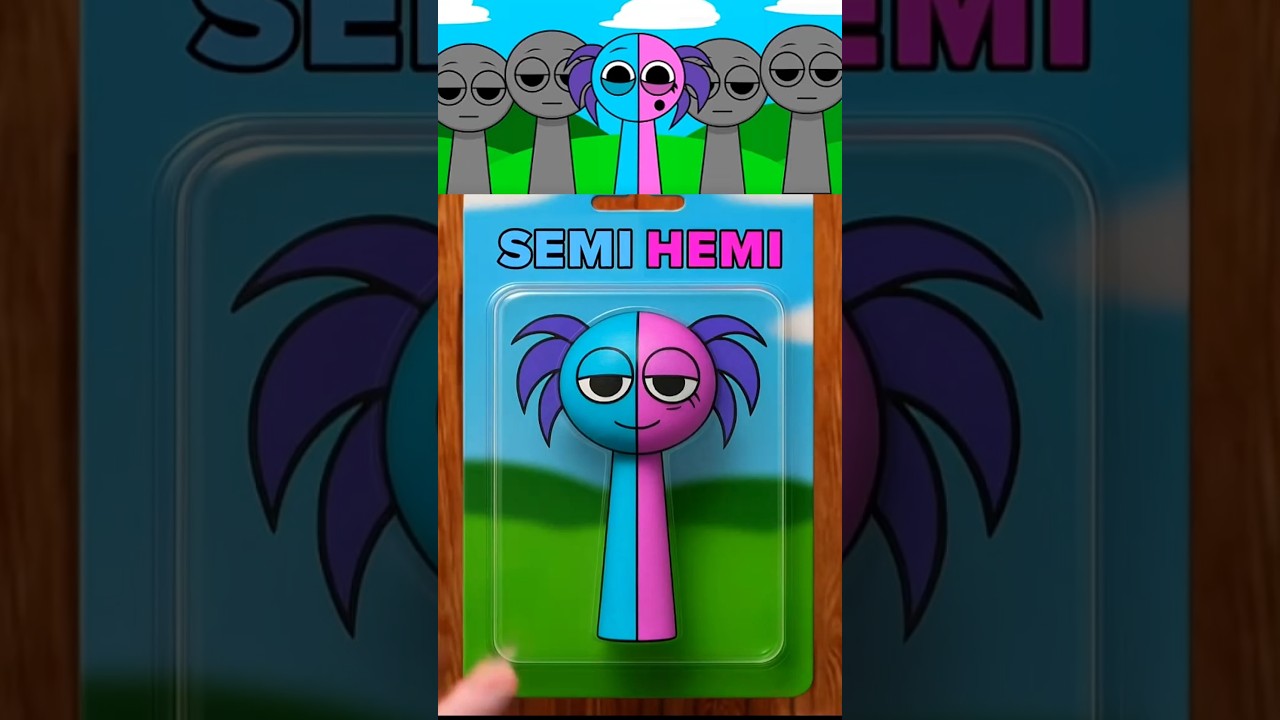 Incredibox Sprunki Semi Hemi OC But Action Figure Unboxing 