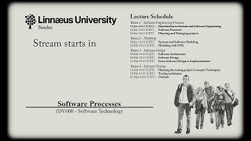 1DV600 – Lecture 2 – Software Processes