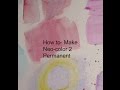 How to- Make Neo-Color 2 crayons Permanent