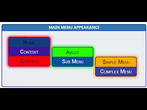 สีในhtml  Update  HTML Vertical Menu Bar Generator Online With Sub Menu Cascading Tutorial Builder