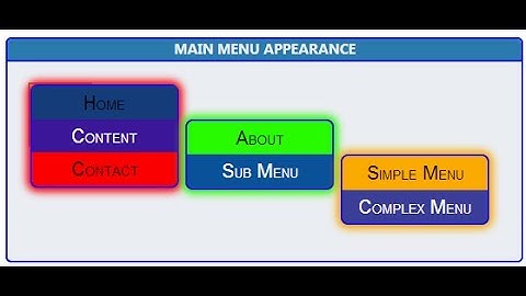 HTML Vertical Menu Bar Generator Online With Sub Menu Cascading Tutorial Builder