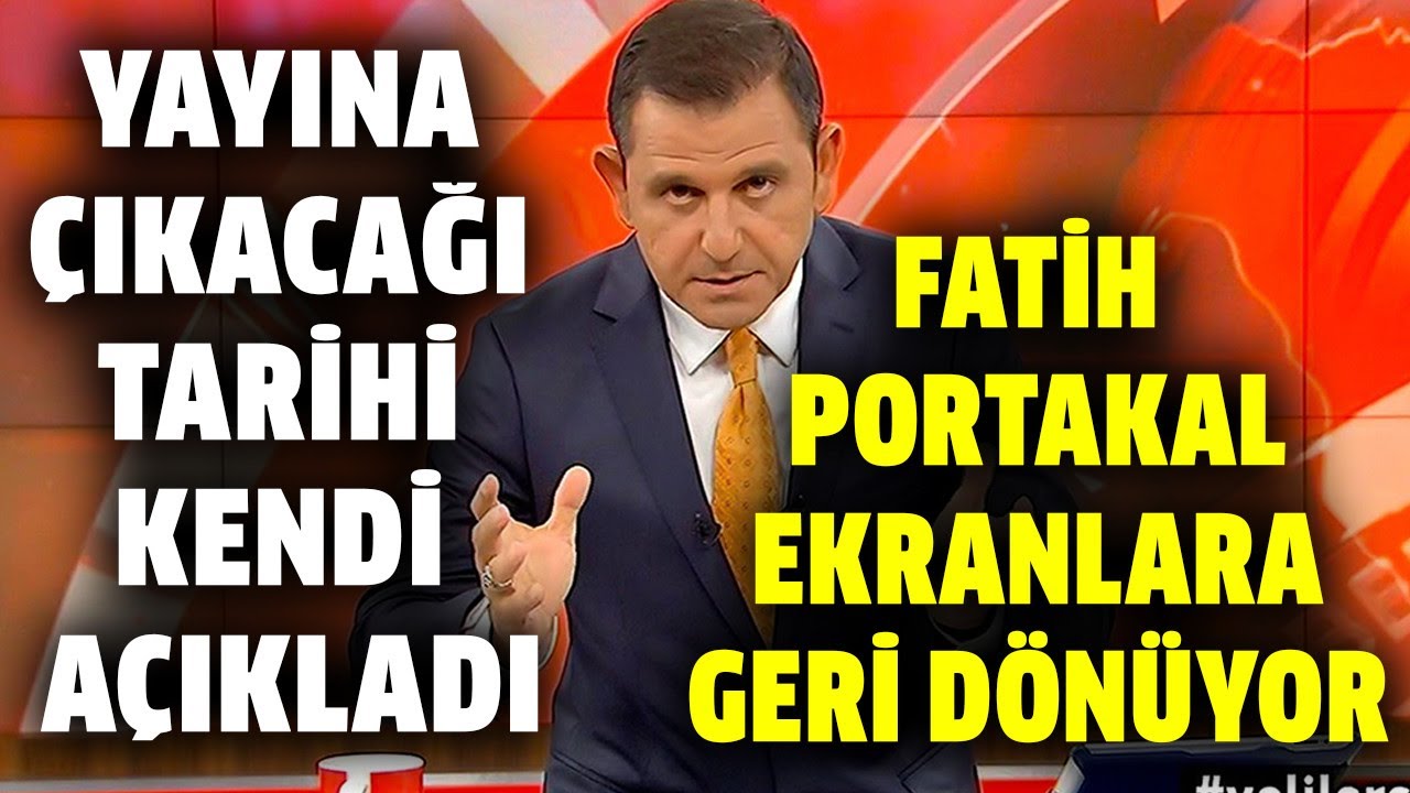 Fatih Portakal'ın yeni adresi belli oldu! Ekranlara geri dönüyor!