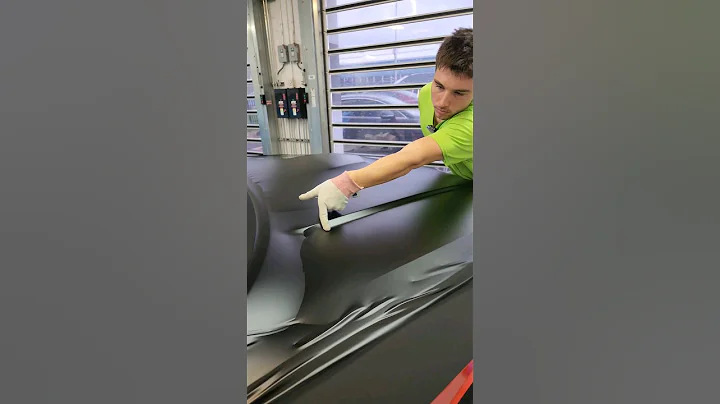 Two-tone wrap for this 50th anniversary Challenger #asmr #mopar #wrap