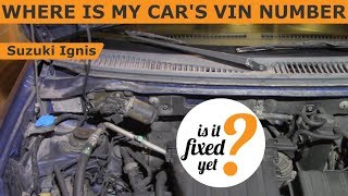 Where is the VIN number - Suzuki Ignis
