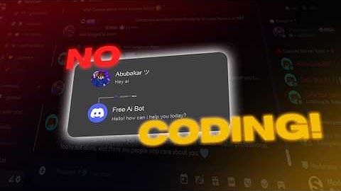 How to make AI chatbot in discord without coding