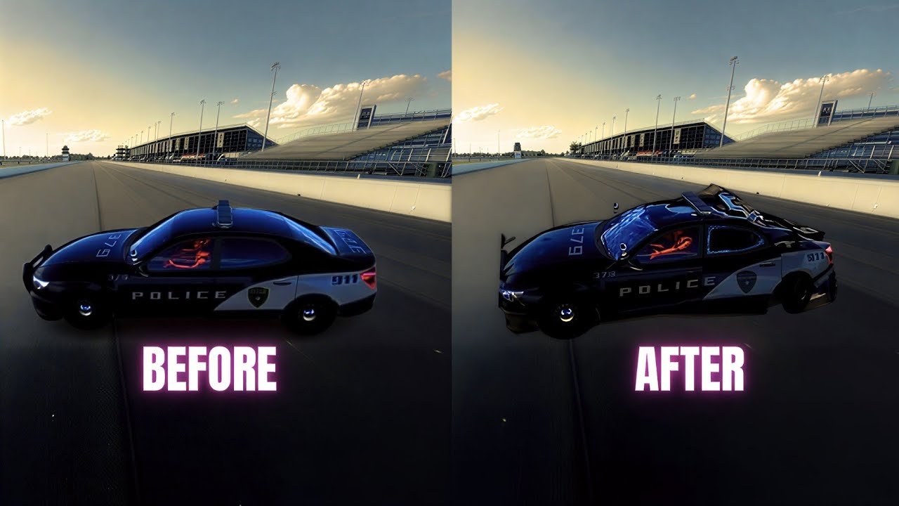 😱 Before vs After Police Car Crash | Realistic Damage | BeamNG