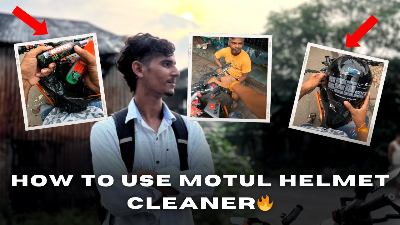How To Use Motul Helmet Cleaner🔥!! New Vega Helmet🥰!! 