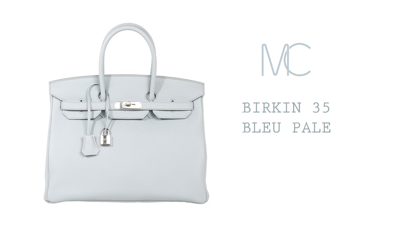 Hermes Birkin 35 Bag Fresh Blue Atoll Togo Palladium Hardware – Mightychic