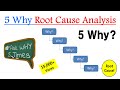 5 Whys Root Cause Analysis | 5 whys example | 5 why problem solving technique