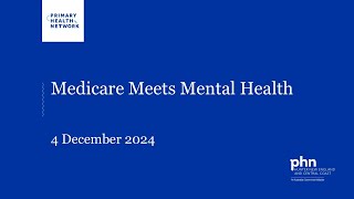 Medicare Meets Mental Health