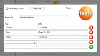 8. testo 191 Software : Configuring and creating reports screenshot 1