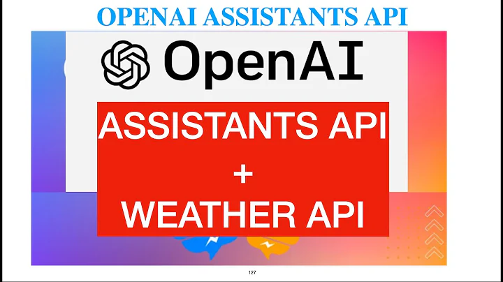 WEATHER API + OPENAI  ASSISTANTS API WITH FUNCTION CALLING TUTORIALS