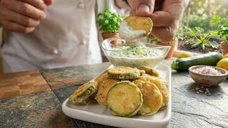 The Greek Secret for Crispy Fried Zucchini That Isn't Greasy! ( Κολοκυθάκια Τηγανητά )