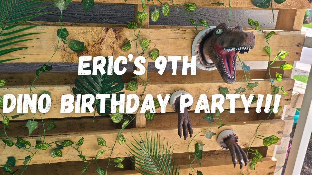 DINOSAUR BIRTHDAY PARTY DECORATE WITH ME// PARTY WALK THROUGH// DOLLAR TREE SUPPLIES!!!
