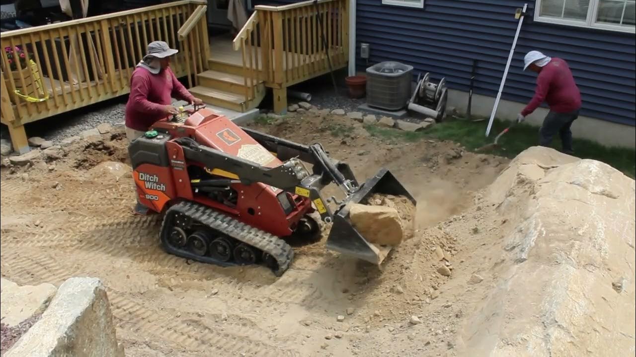 Ditch Witch SK900 Rocky Excavation for Patio YouTube