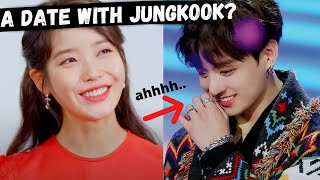 Jungkook reacted like this when IU was linked with him !!