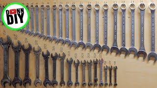 Plywood Tool Storage For Wrenches In Workshop - Homemade - Simple Woodworking Project