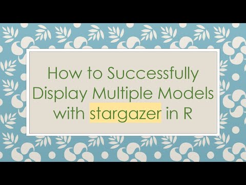 How to Successfully Display Multiple Models with stargazer in R