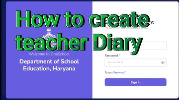 MIS Portal पर टीचर डायरी क्रिएट करने की पूरी जानकारी। How to create a teacher diary on MIS portal.