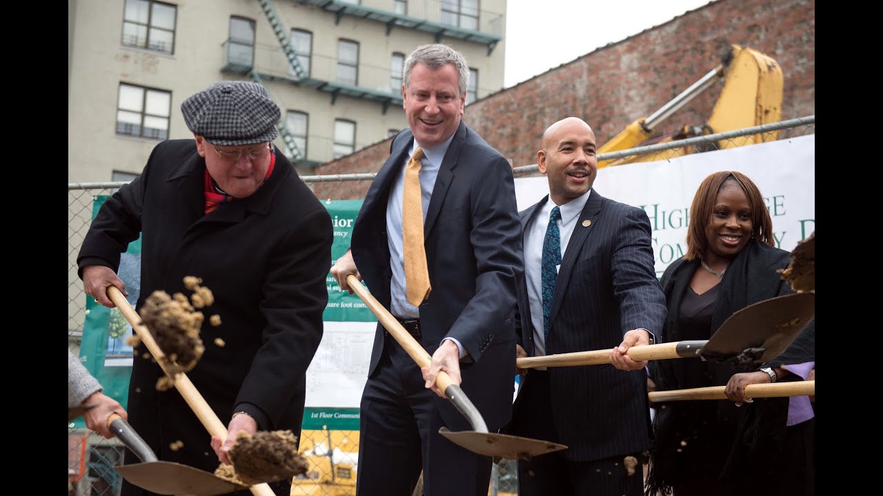 Mayor de Blasio Breaks Ground on 100 Percent Affordable Building at Pacific Park mayor de blasio children