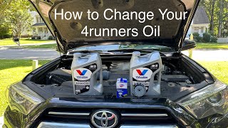 2010 to 2023 5th Gen Toyota 4Runner oil change  👍 - A Beginners Guide