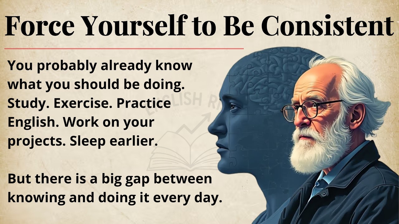 Consistent English Force Yourself to Be Consistent || Improve Your English Fluency ...