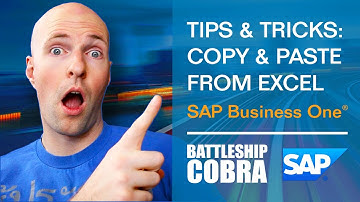 Copy & Paste from Excel - SAP Business One: Tips & Tricks