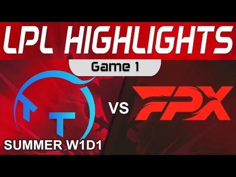 TT vs FPX Highlights Game 1 LPL Summer Season 2023 W1D1 ThunderTalk Gaming vs FunPlus Phoenix by Oni