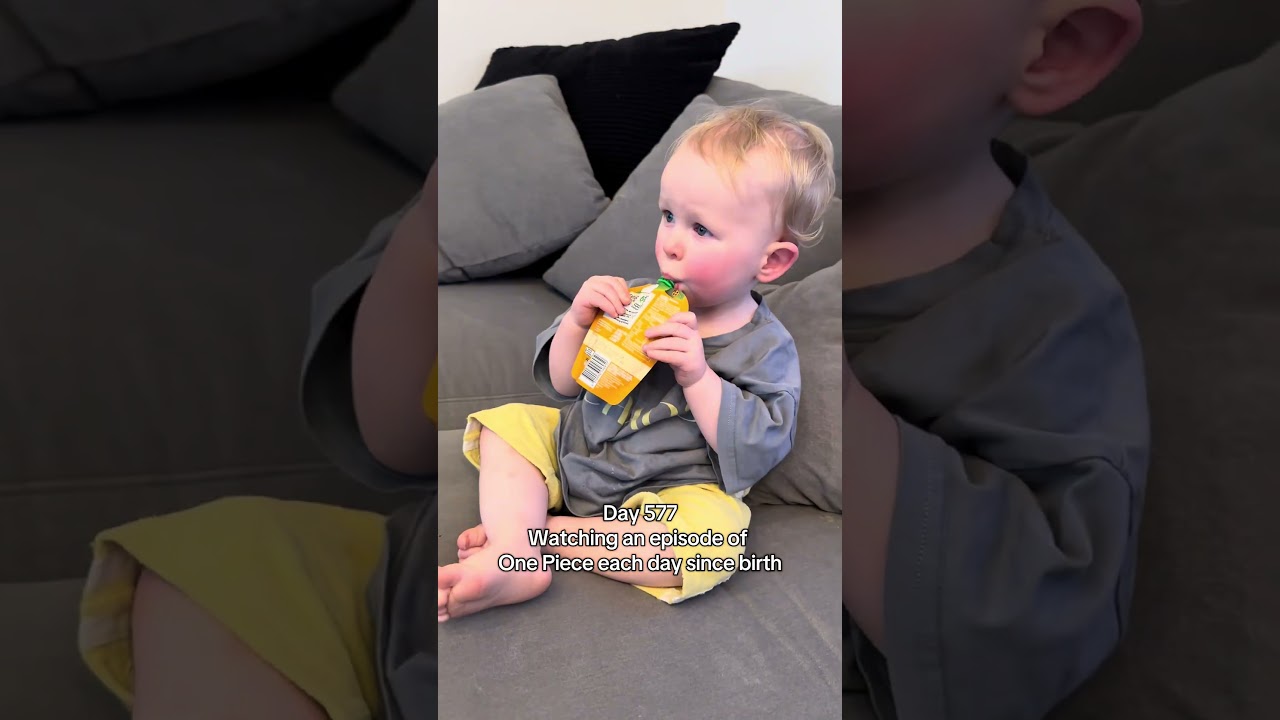 One Piece Baby watching an episode each day since birth 