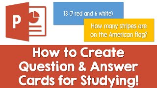 PowerPoint - Creating Q&A Cards