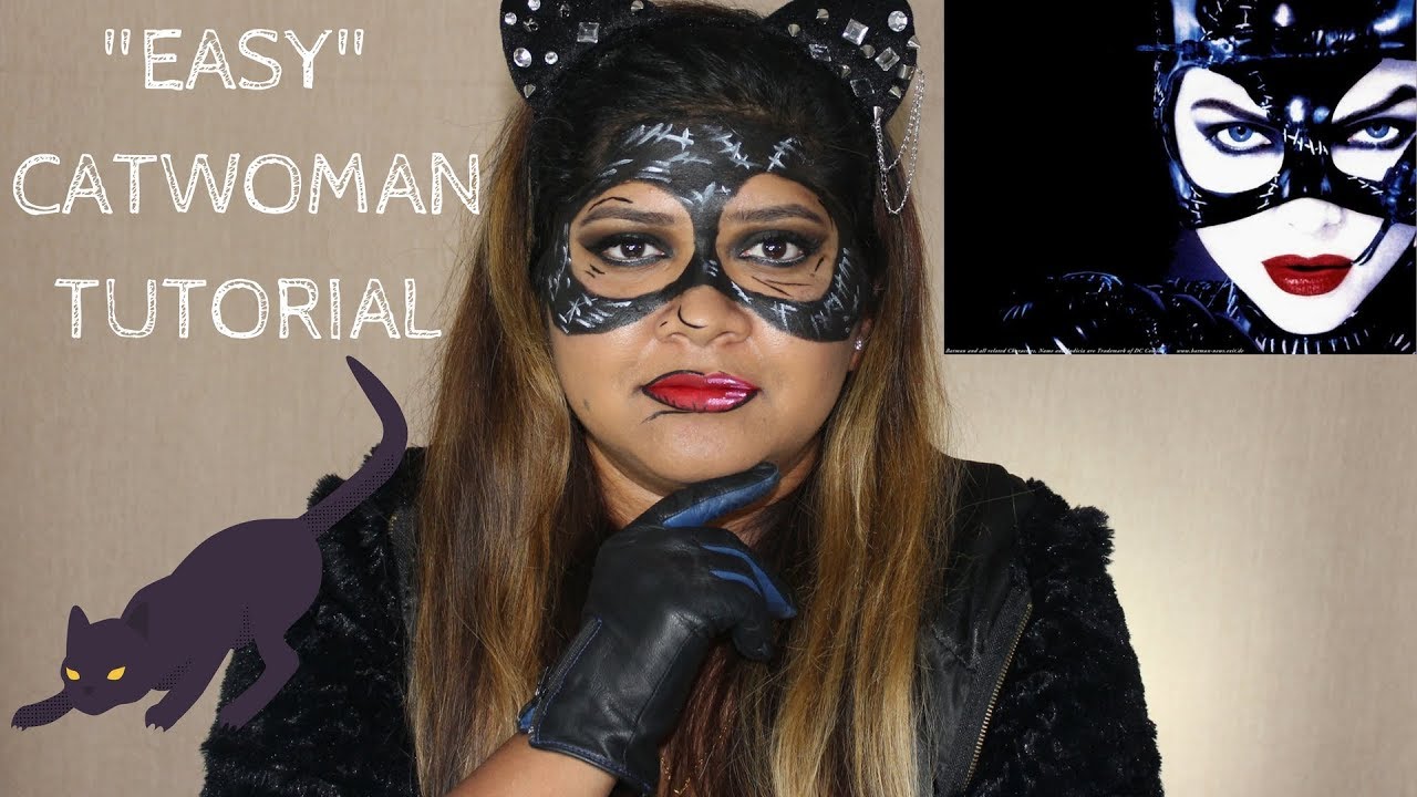 Catwoman Halloween Makeup Tutorial Comic Book Inspired Youtube