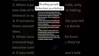 Reading people, behaviour psychology A few Tips for reading people instantly #behaviouranalysis