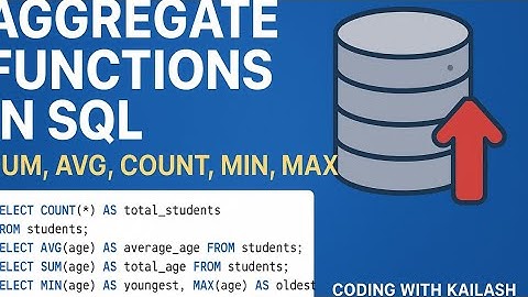 Mastering Aggregate Functions in SQL | SUM, AVG, COUNT, MIN, MAX Explained | in Hindi 