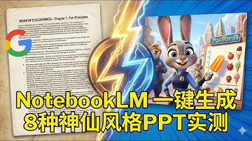 谷歌NotebookLM一键生成8种神仙风格PPT | “疯狂动物城”、苹果风、国风、二次元随心换 | 附提示词 | 5步风格解构法