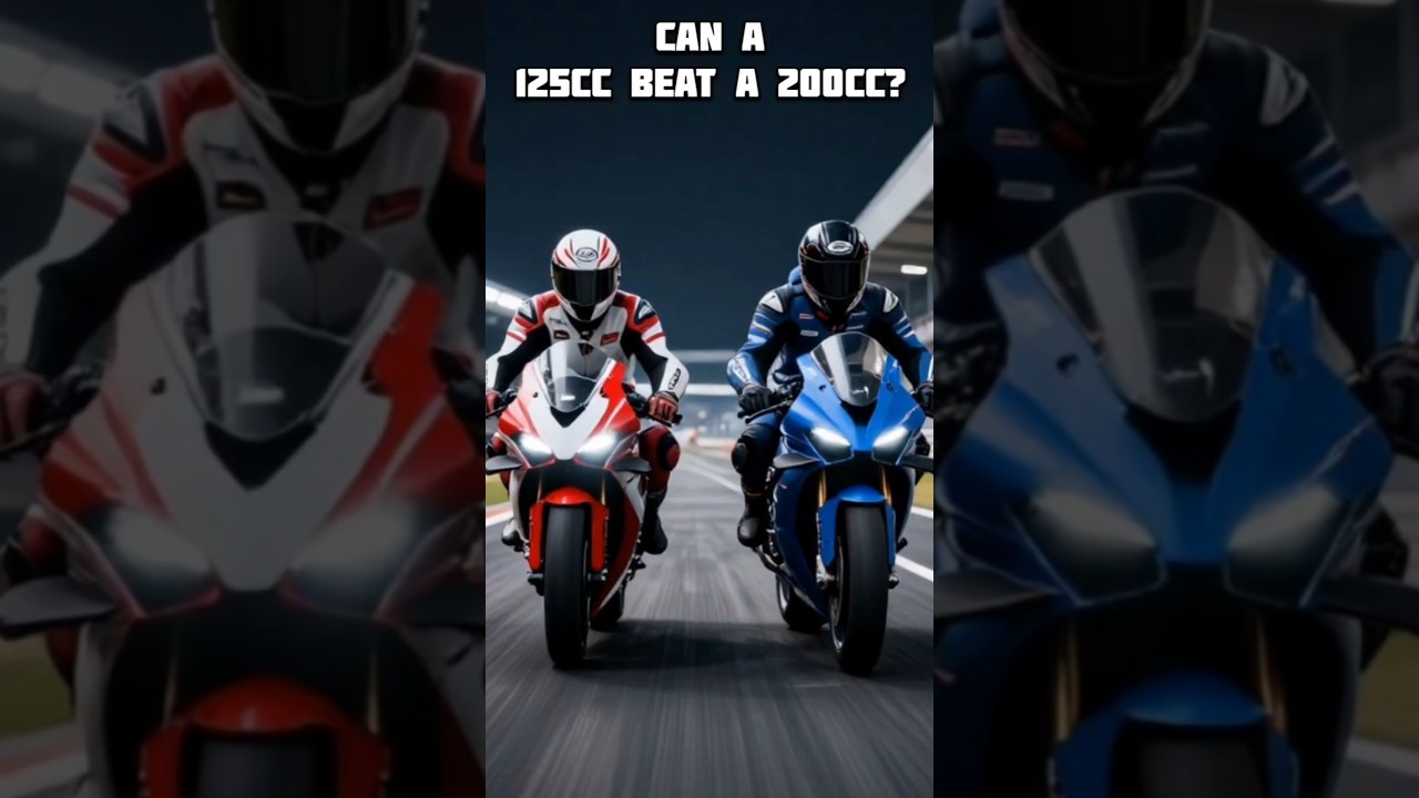 125cc vs 200cc | AI Simulation 🔥 #125cc #200cc #aibikerace #aisimulation #shorts