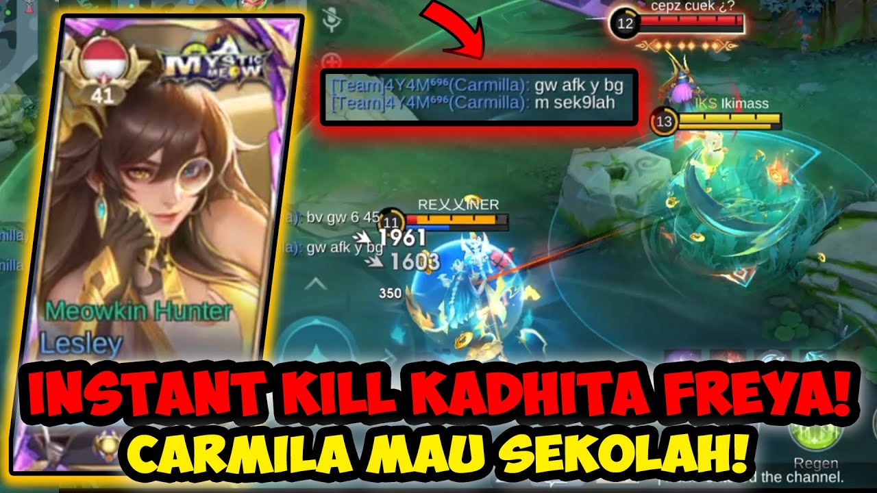 GINI CARA LAWAN FREYA KADHITA GRANGER DI SOLO RANK | Top Global Lesley - MLBB