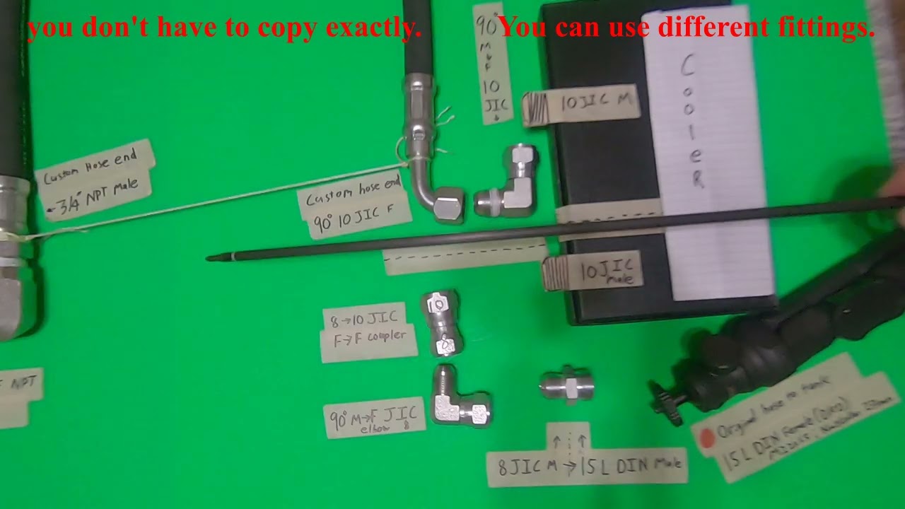 hydraulic cooler and filter: Chinese mini ex